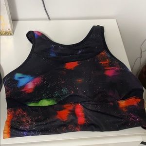 High neck sports bra